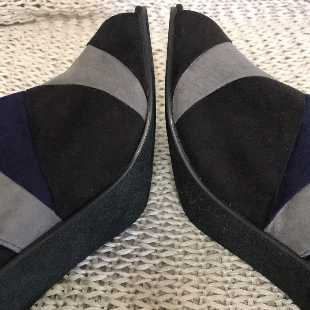 Nine West Color Block Peep Toe Booties - Picture 11 of 16